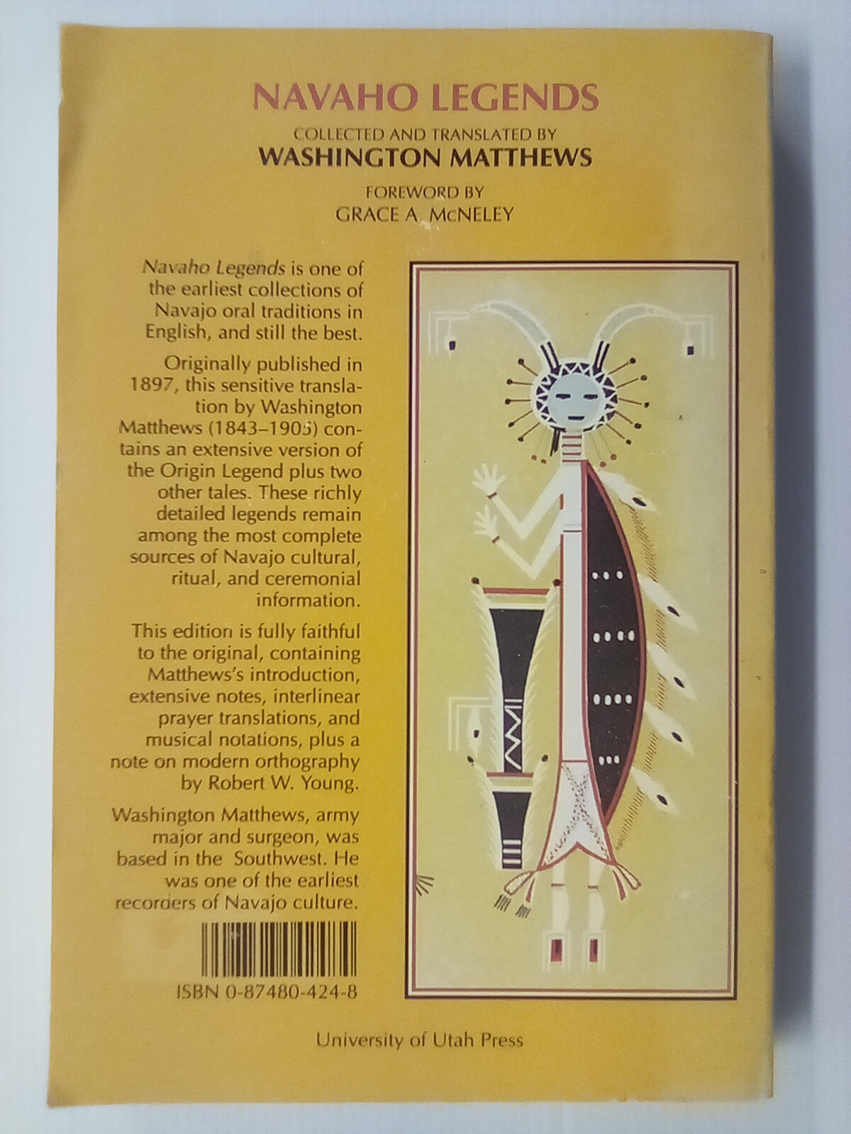 Navaho Legends (Originally Published 1897) Collected & Translated by Washington Matthews