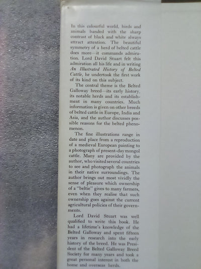An Illustrated History of Belted Cattle (1970 1st. Edition) by Lord David Stuart
