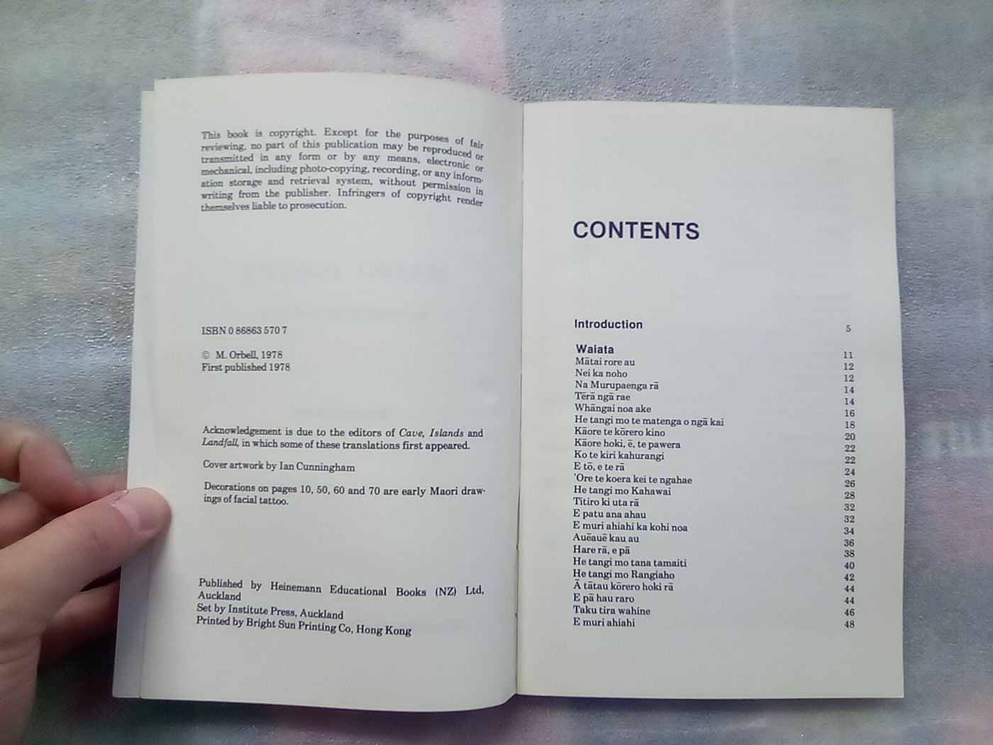 Maori Poetry - An Introductory Anthology (1978) by Margaret Orbell