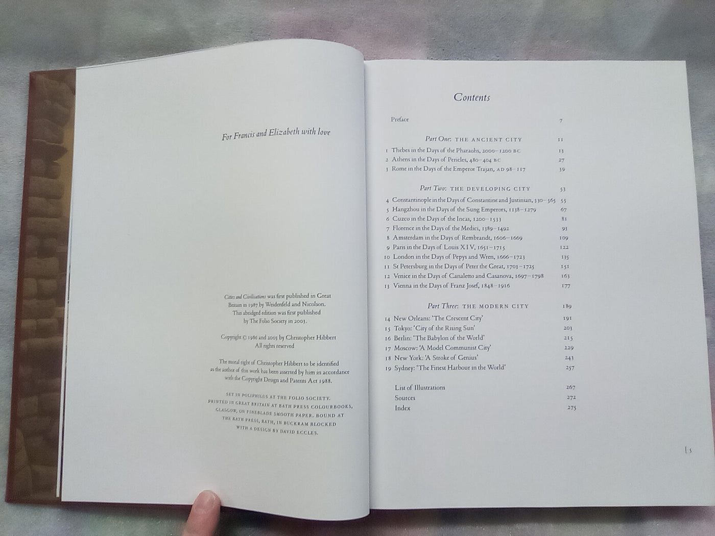 Folio Society Cities & Civilisations by Christopher Hibbert
