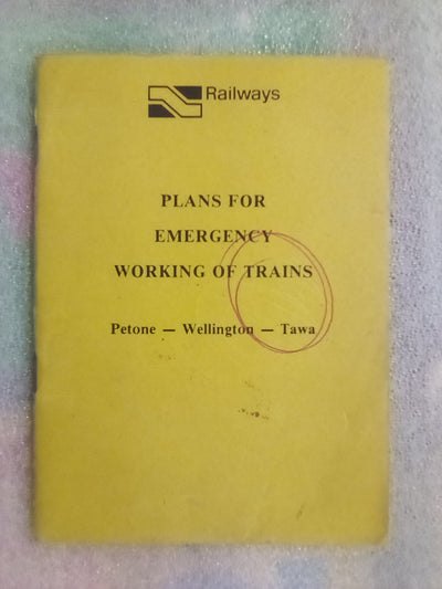 NZR Plans for Emergency Working of Trains: Petone - Wellington - Tawa (September 1980)