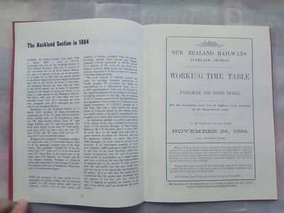 NZR Working Timetable - Auckland Section November 1884 (1984 Reprint)