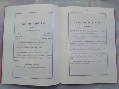 NZR Working Timetable - Auckland Section November 1884 (1984 Reprint)