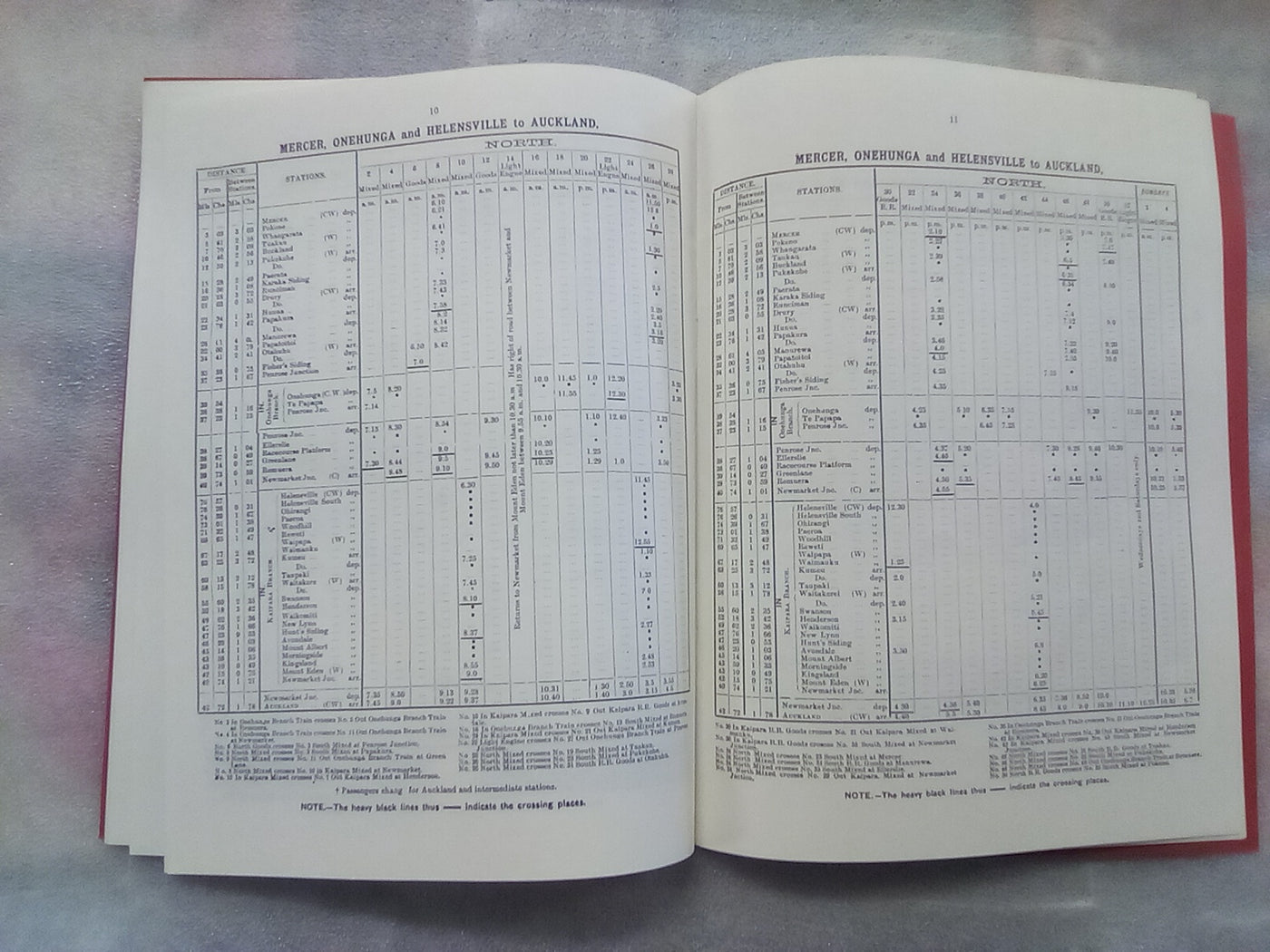 NZR Working Timetable - Auckland Section November 1884 (1984 Reprint)