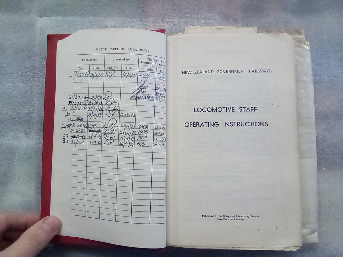 Locomotive Staff Operating Instructions by New Zealand Government Railways