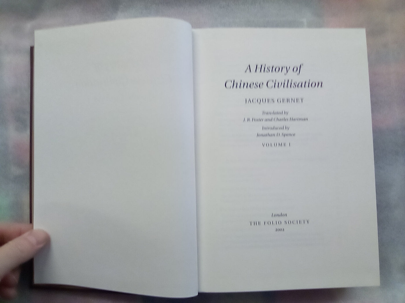 Folio Society - A History of Chinese Civilisation (2 Volumes in Slipcase) by Jacques Gernet