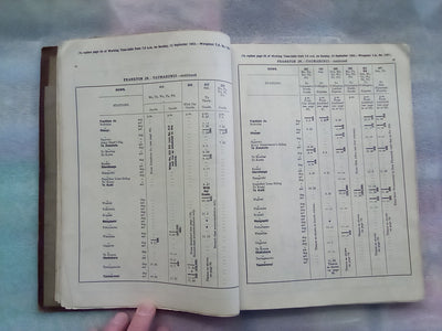 NZR Working Timetable - North Island - Middle District Alterations 1954