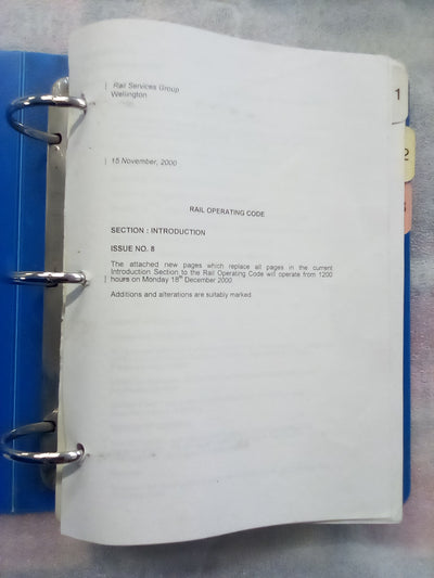 New Zealand Rail - Rail Operating Code (2000)