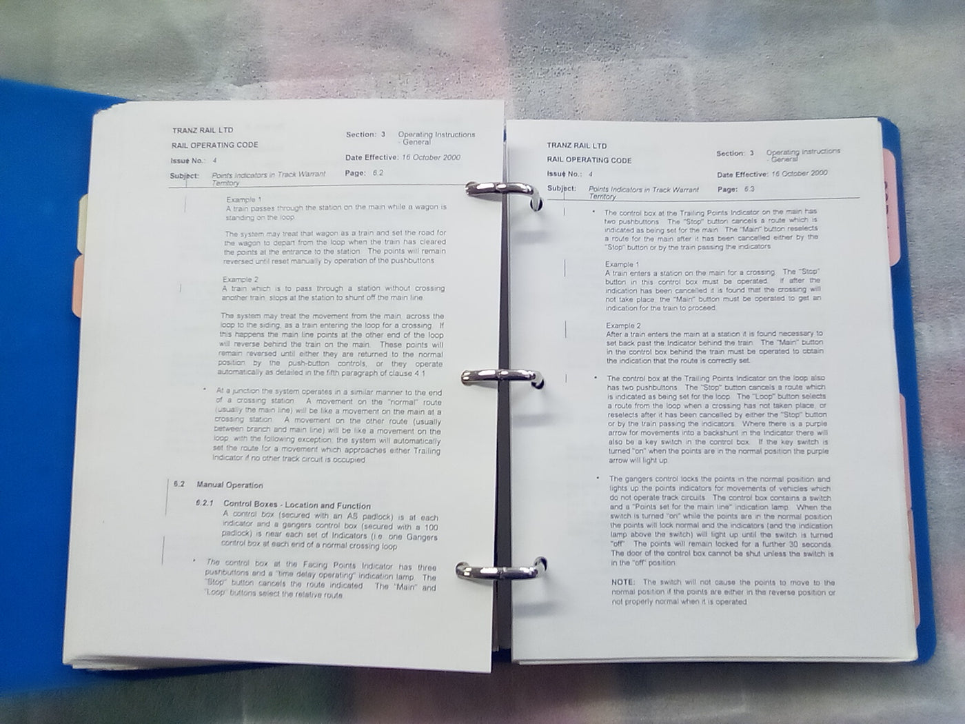 New Zealand Rail - Rail Operating Code (2000)
