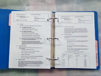 New Zealand Rail - Rail Operating Code (2000)