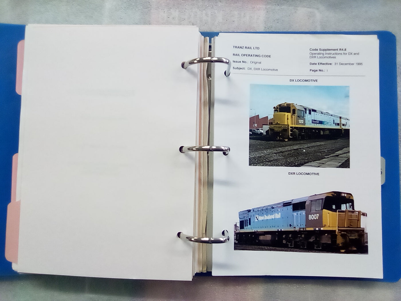 New Zealand Rail - Rail Operating Code (2000)