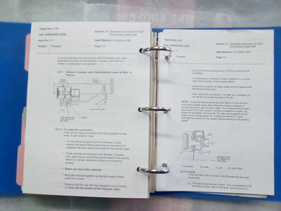 New Zealand Rail - Rail Operating Code (2000)