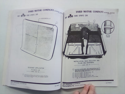 Ford Sports Car (Thunderbird) 1955-56-57 Trim & Sealer Manual (Reprint)