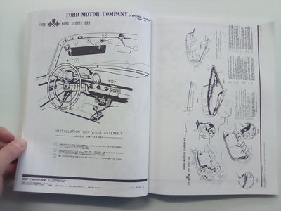 Ford Sports Car (Thunderbird) 1955-56-57 Trim & Sealer Manual (Reprint)