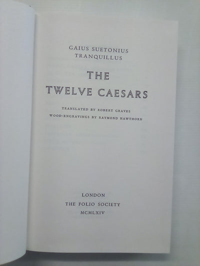 Folio Society - The Twelve Caesars by Gaius Suetonius Tranquillus (Translated by Robert Graves)