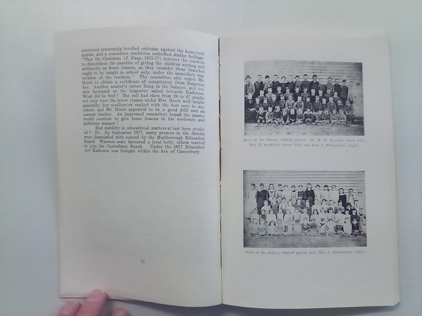 Our School Grows Up - History of the Kaikoura Town School
