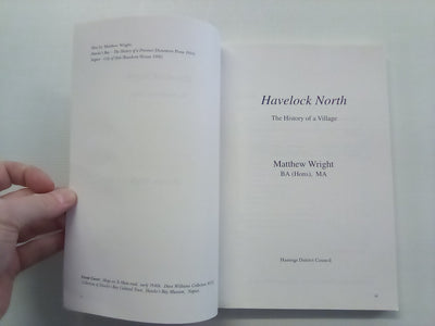 Havelock North - The History of a Village by Matthew Wright