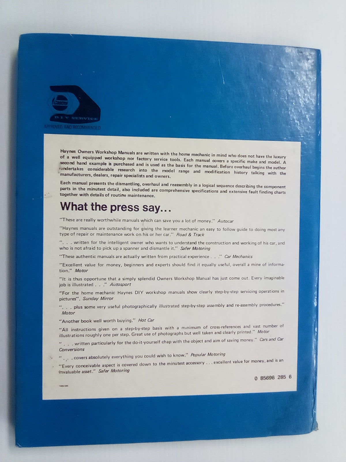 Vauxhall Chevette 1975-76 Haynes Workshop Manual