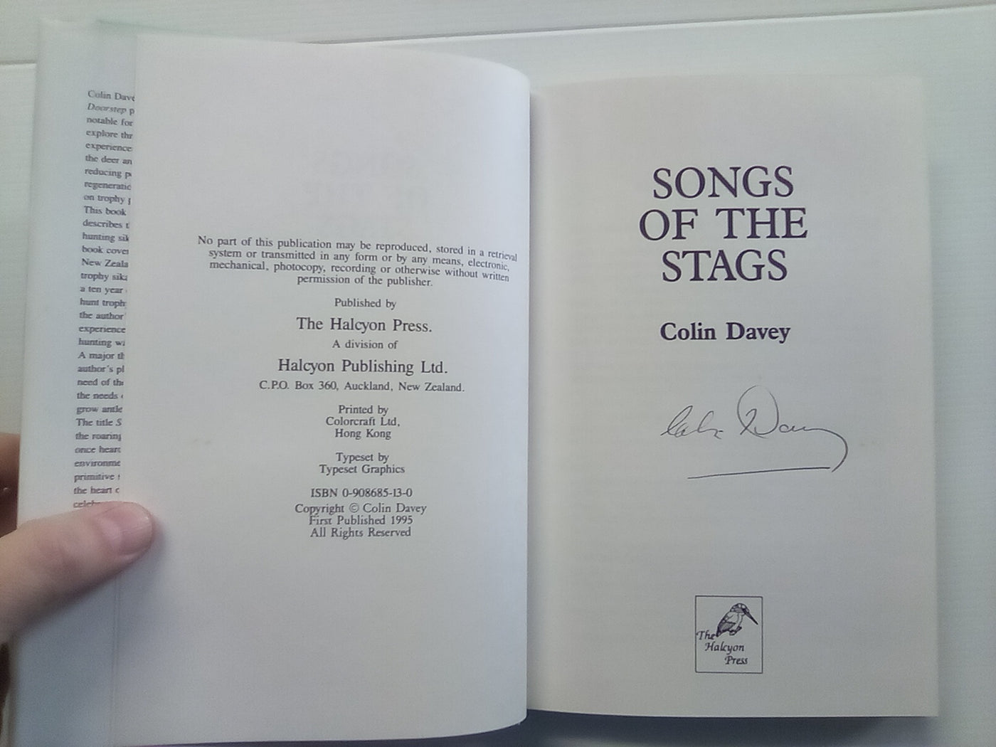 Songs of the Stags (1995) by Colin Davey (Signed Copy)