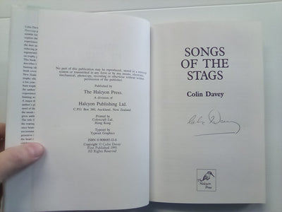Songs of the Stags (1995) by Colin Davey (Signed Copy)
