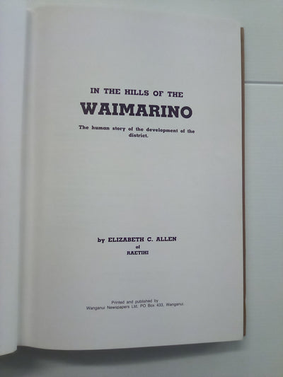 In the Hills of the Waimarino (1984) by Elizabeth Allen