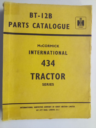 International McCormick 434 Tractor Series BT-12B Parts Catalogue