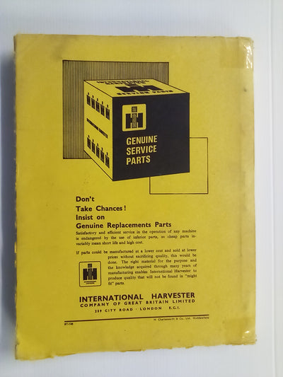 International McCormick 434 Tractor Series BT-12B Parts Catalogue