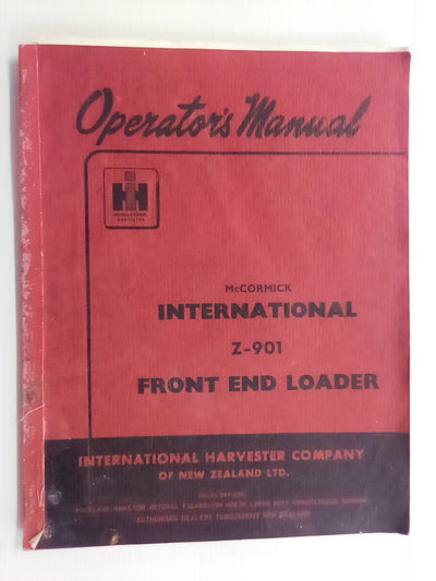 International McCormick Z-901 Front End Loader Operators Manual