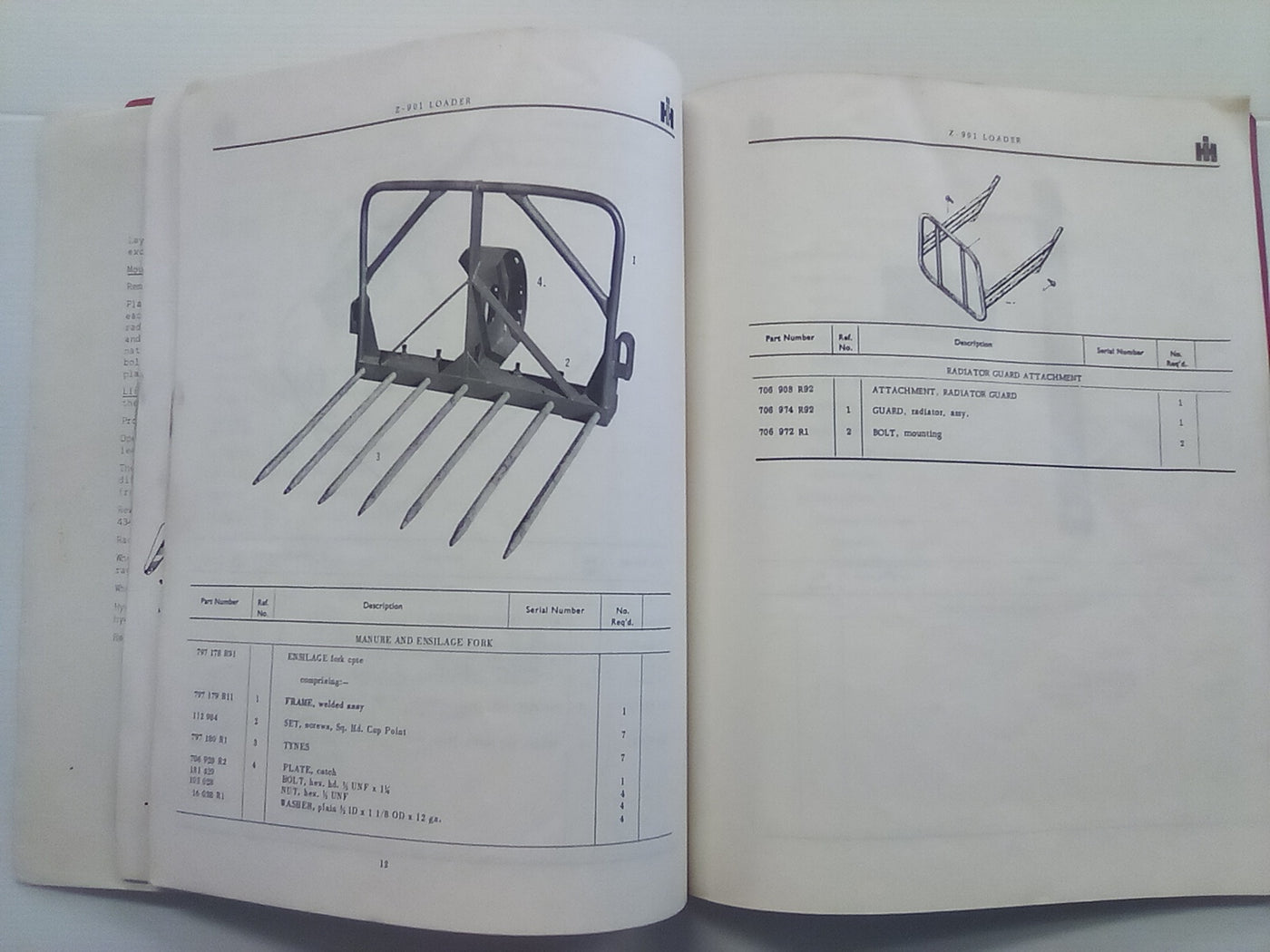 International McCormick Z-901 Front End Loader Operators Manual