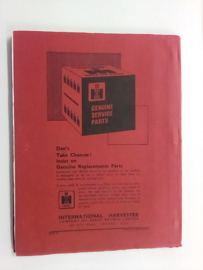 International McCormick B-414 Tractor (Petrol & Diesel) Operators Manual