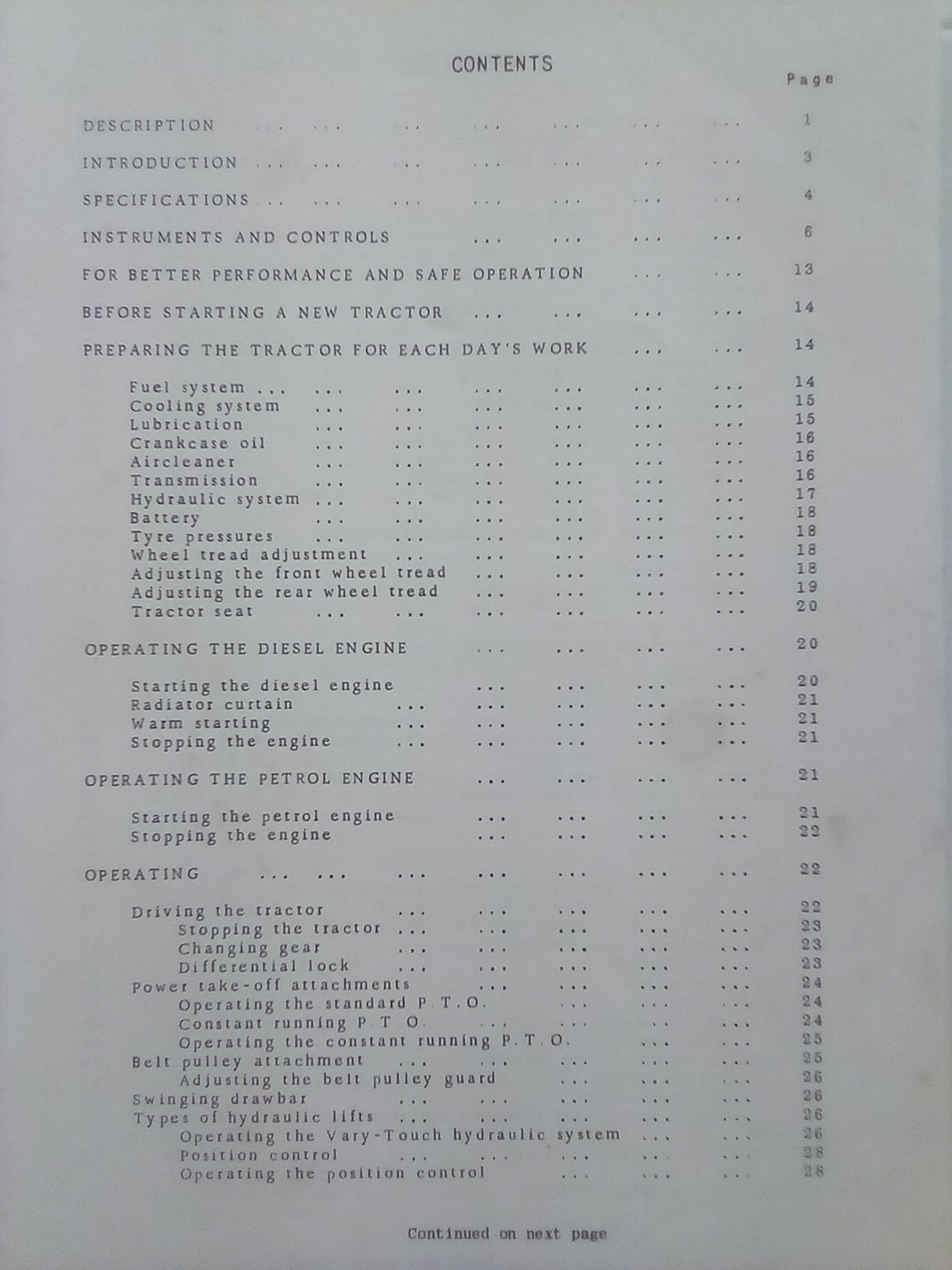 International McCormick B-414 Tractor (Petrol & Diesel) Operators Manual