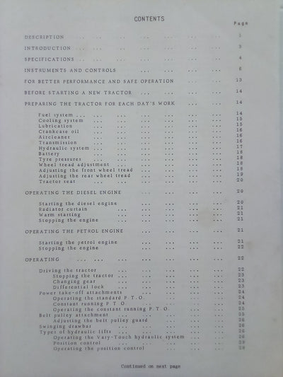 International McCormick B-414 Tractor (Petrol & Diesel) Operators Manual
