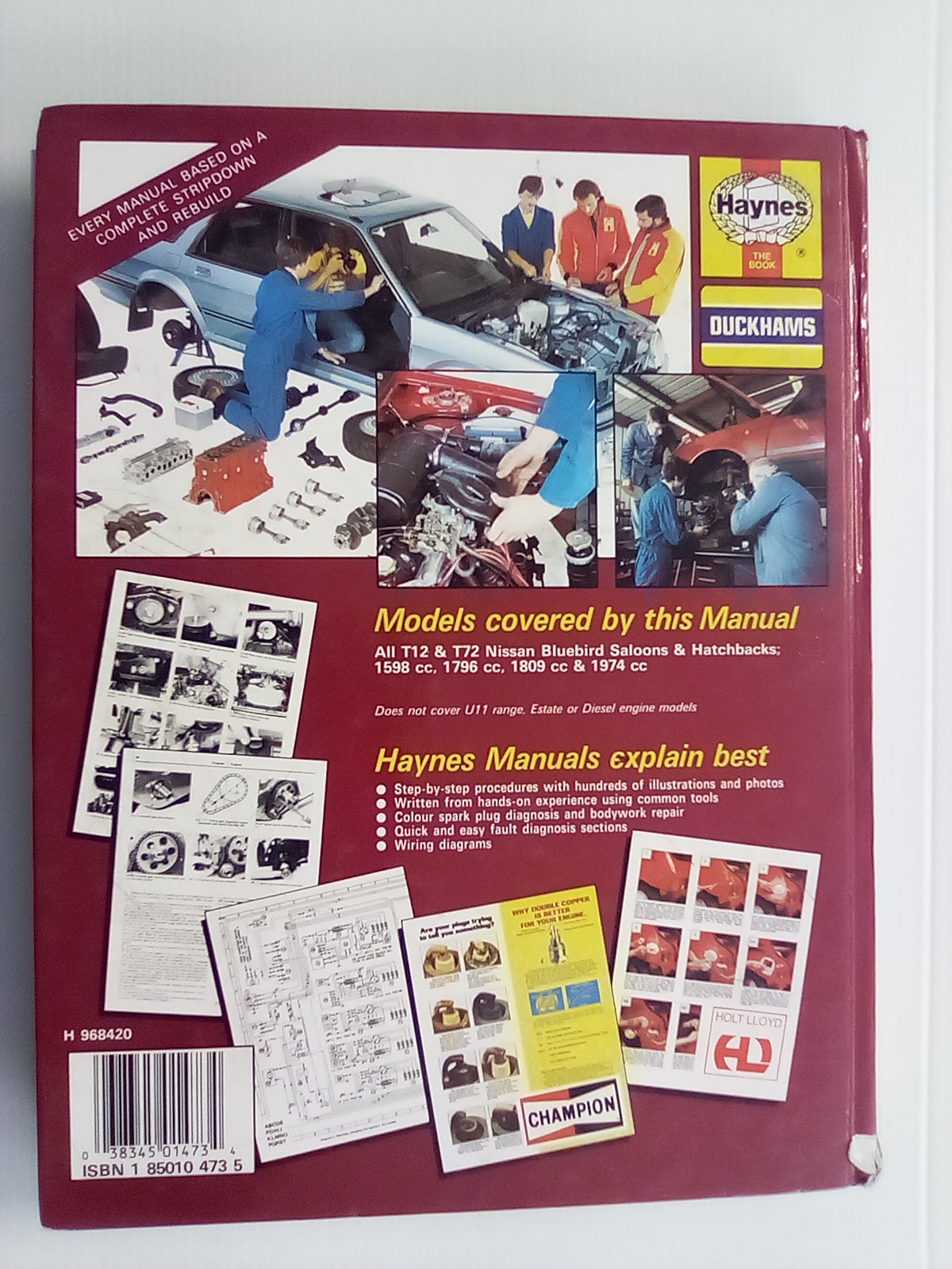 Haynes Nissan Bluebird (T12 & T72) 1986-1990 Workshop Manual