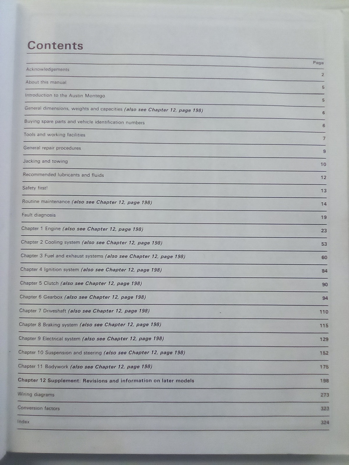 Haynes Austin, MG, & Vanden Plas Montego 1984-1989 Workshop Manual