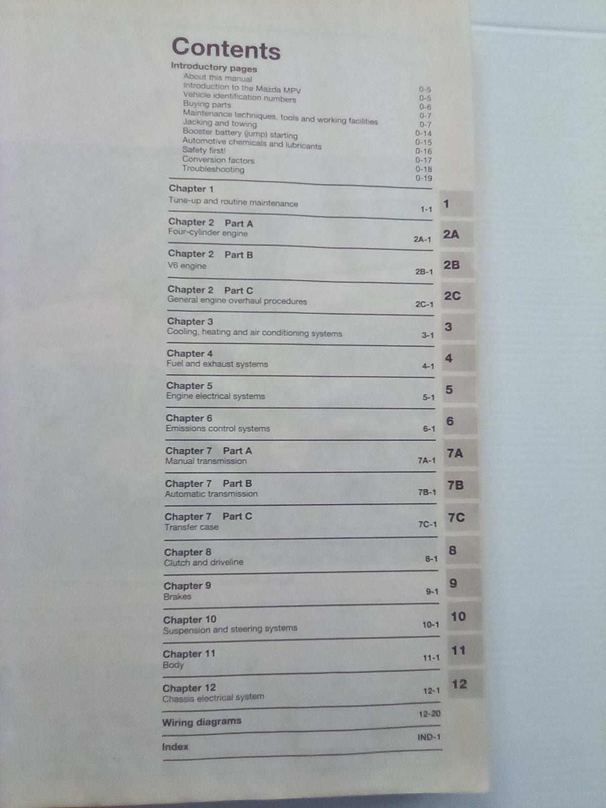 Haynes Mazda MPV 1989-1994 Repair Manual
