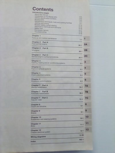 Haynes Mazda MPV 1989-1994 Repair Manual