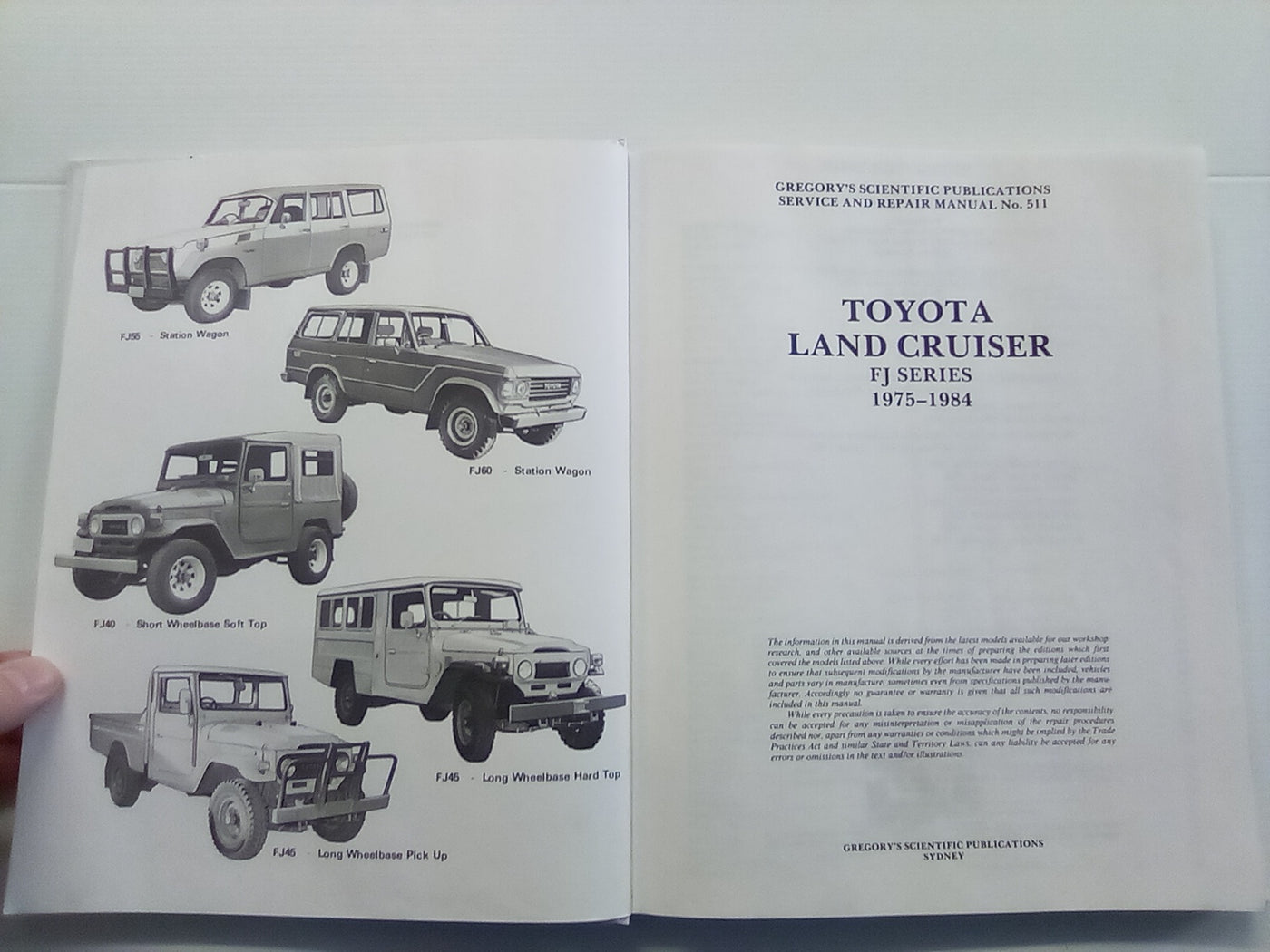 Toyota Land Cruiser FJ Series (Petrol) 1975-1984 Service & Repair Manual