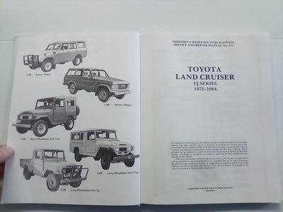 Toyota Land Cruiser FJ Series (Petrol) 1975-1984 Service & Repair Manual