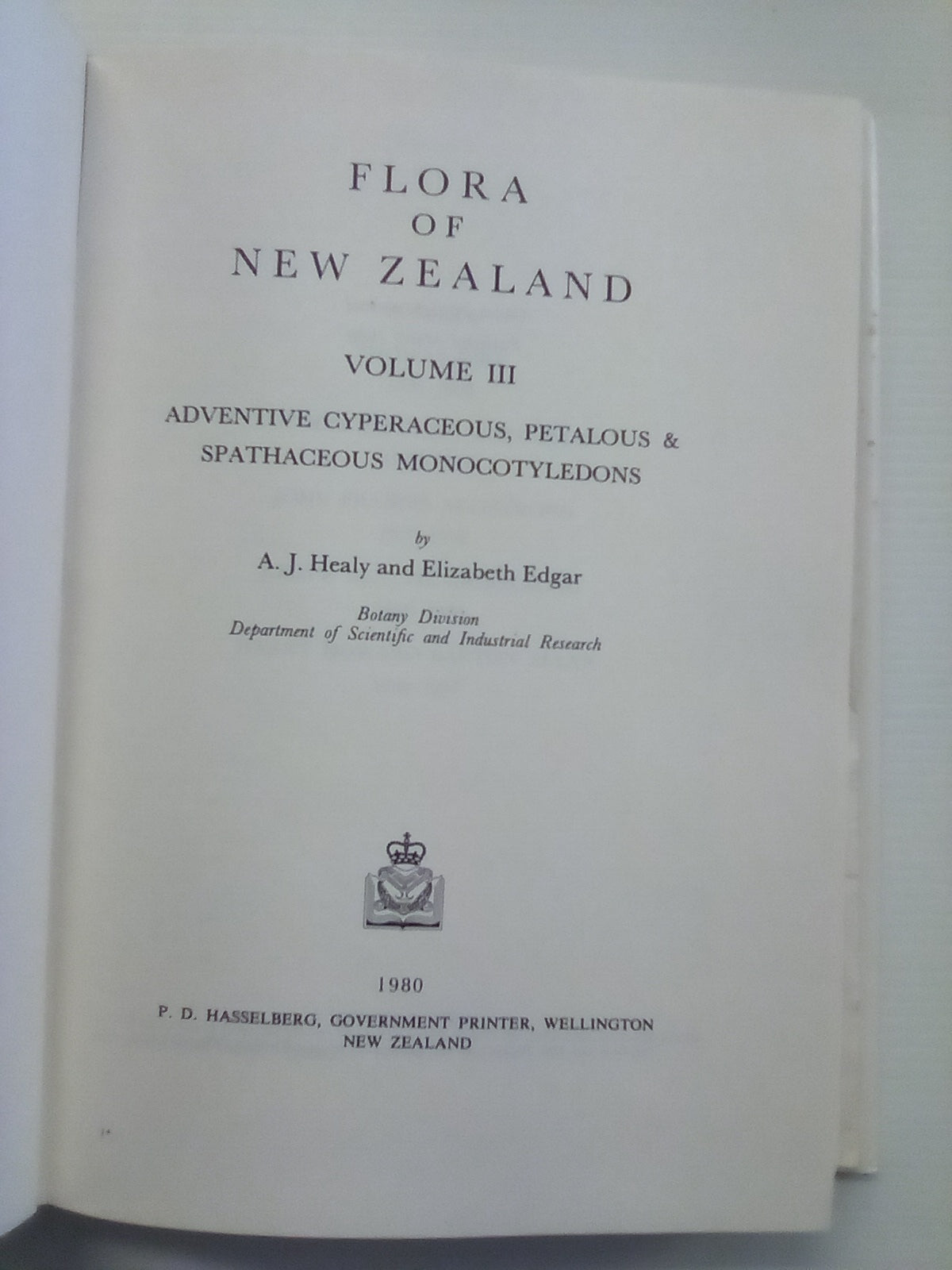 Flora of New Zealand - 3 Volumes (Vol's 1, 2, & 3)