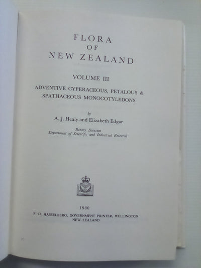 Flora of New Zealand - 3 Volumes (Vol's 1, 2, & 3)