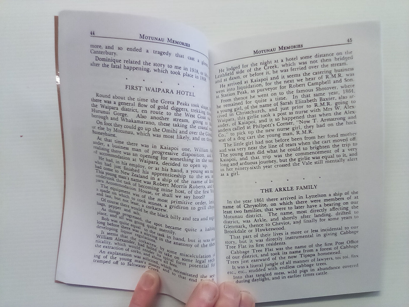 Motunau or The Hills of Home - A collection of Memoirs (Hurunui North Canterbury)