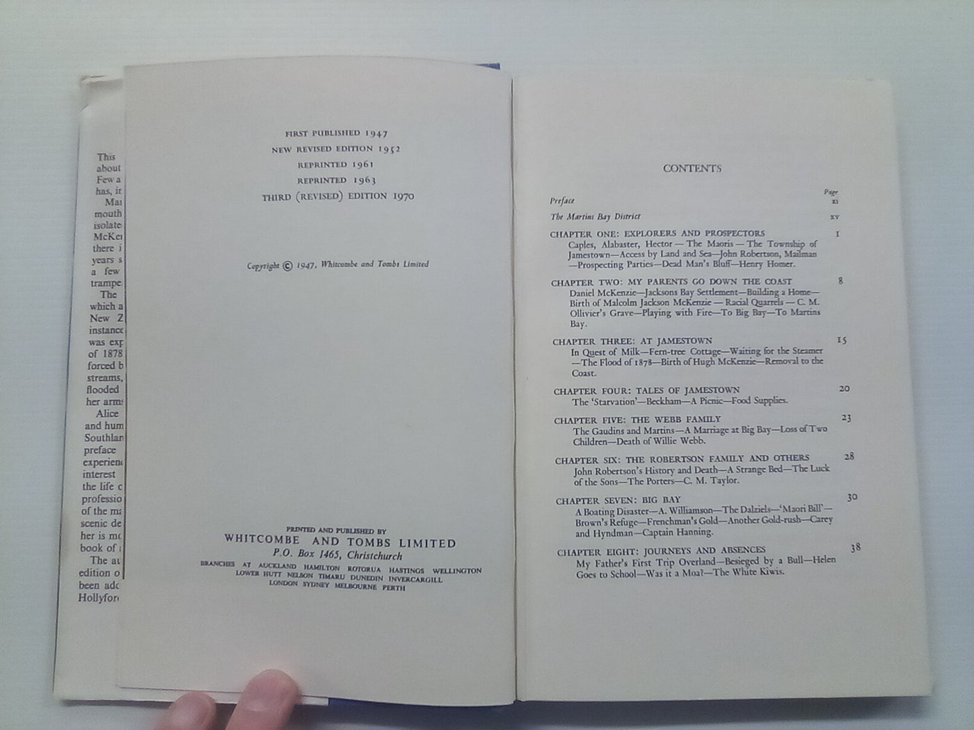 Pioneers of Martins Bay (1970 Revised Edition) by Alice McKenzie