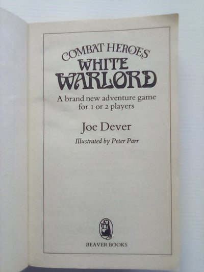 Combat Heroes 1 - White Warlord by Joe Dever (RPG)