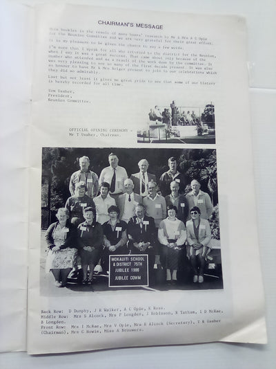 Mokauiti District & Schools 1911-1986 75th. Jubilee