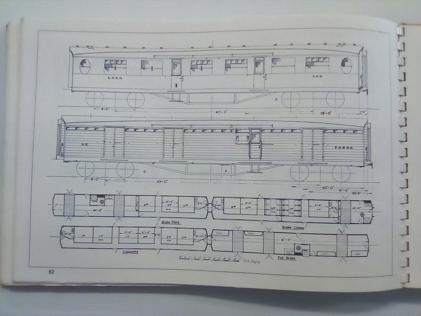 Historic Carriage Drawings in 4mm Scale Vol.1 LMS and LNER by Denis Jenkinson & Nick Campling