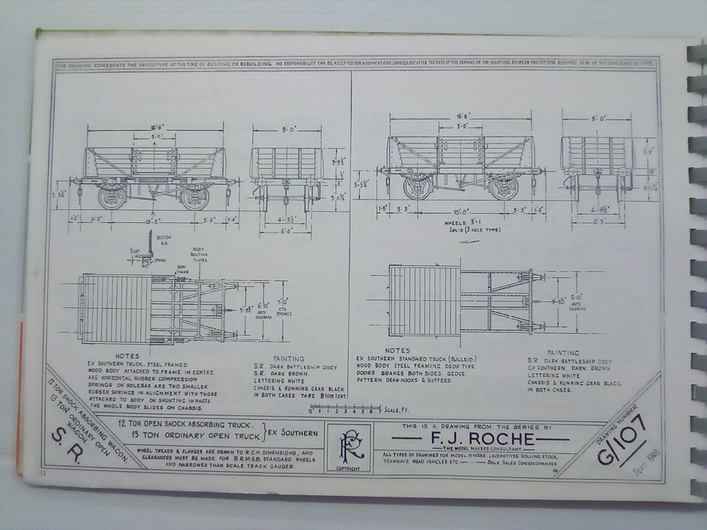 Historic Wagon Drawings in 4mm Scale by F.J. Roche