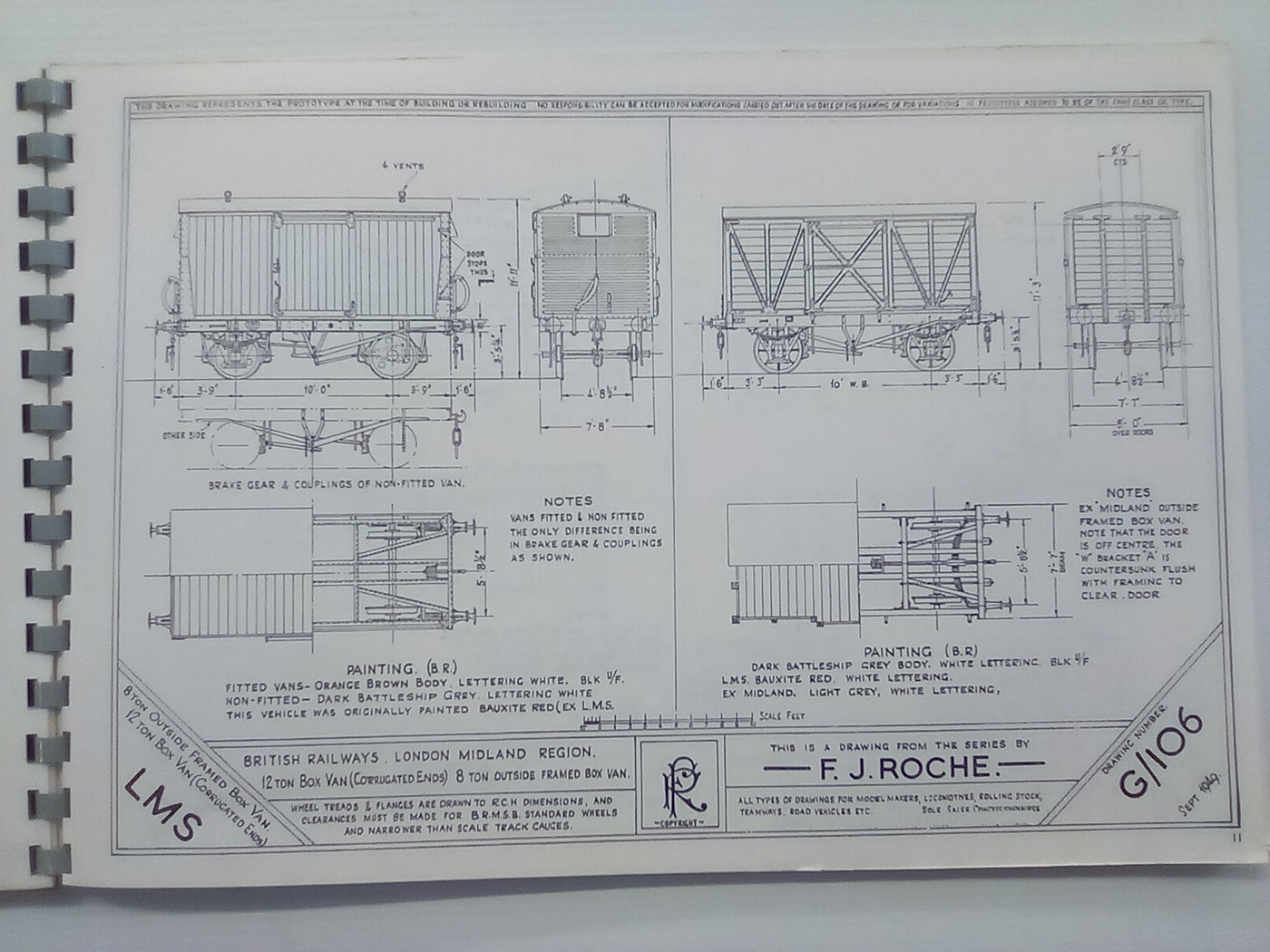 Historic Wagon Drawings in 4mm Scale by F.J. Roche