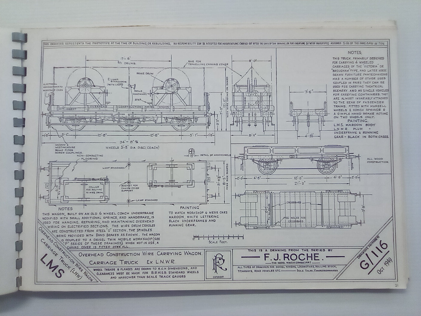Historic Wagon Drawings in 4mm Scale by F.J. Roche