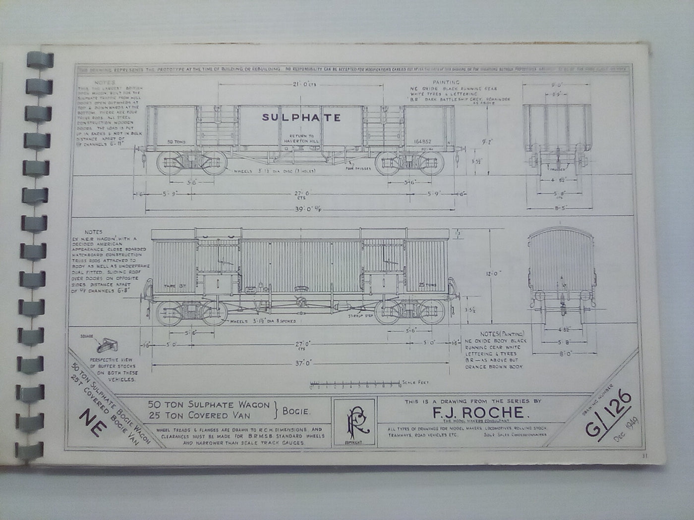 Historic Wagon Drawings in 4mm Scale by F.J. Roche