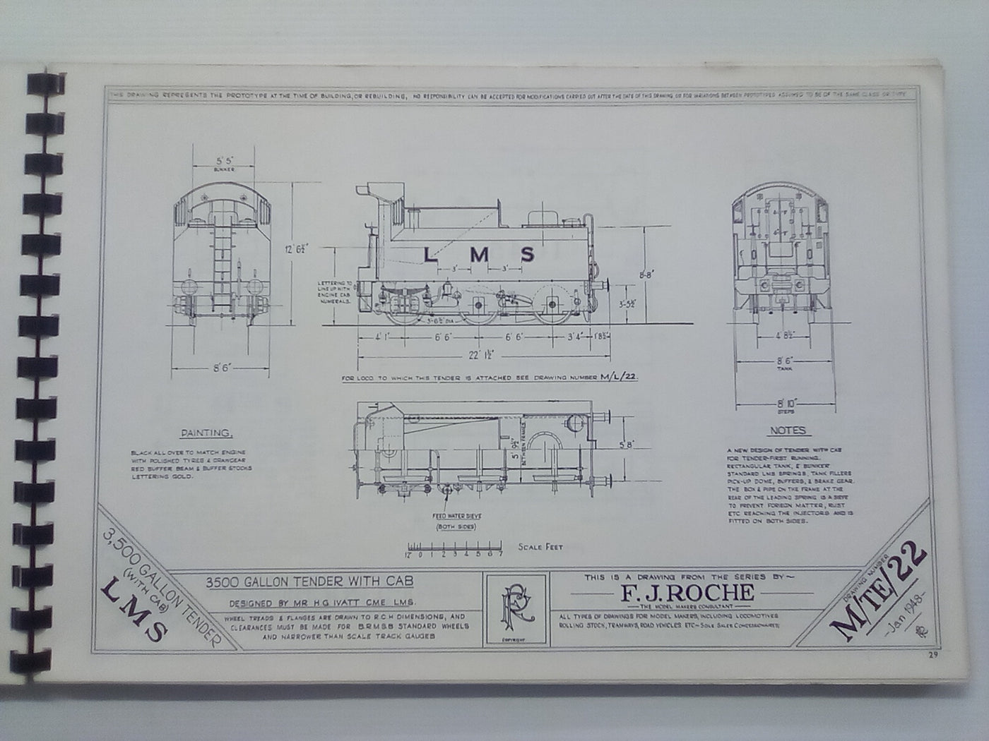 Historic Locomotive Drawings in 4mm Scale by F.J. Roche